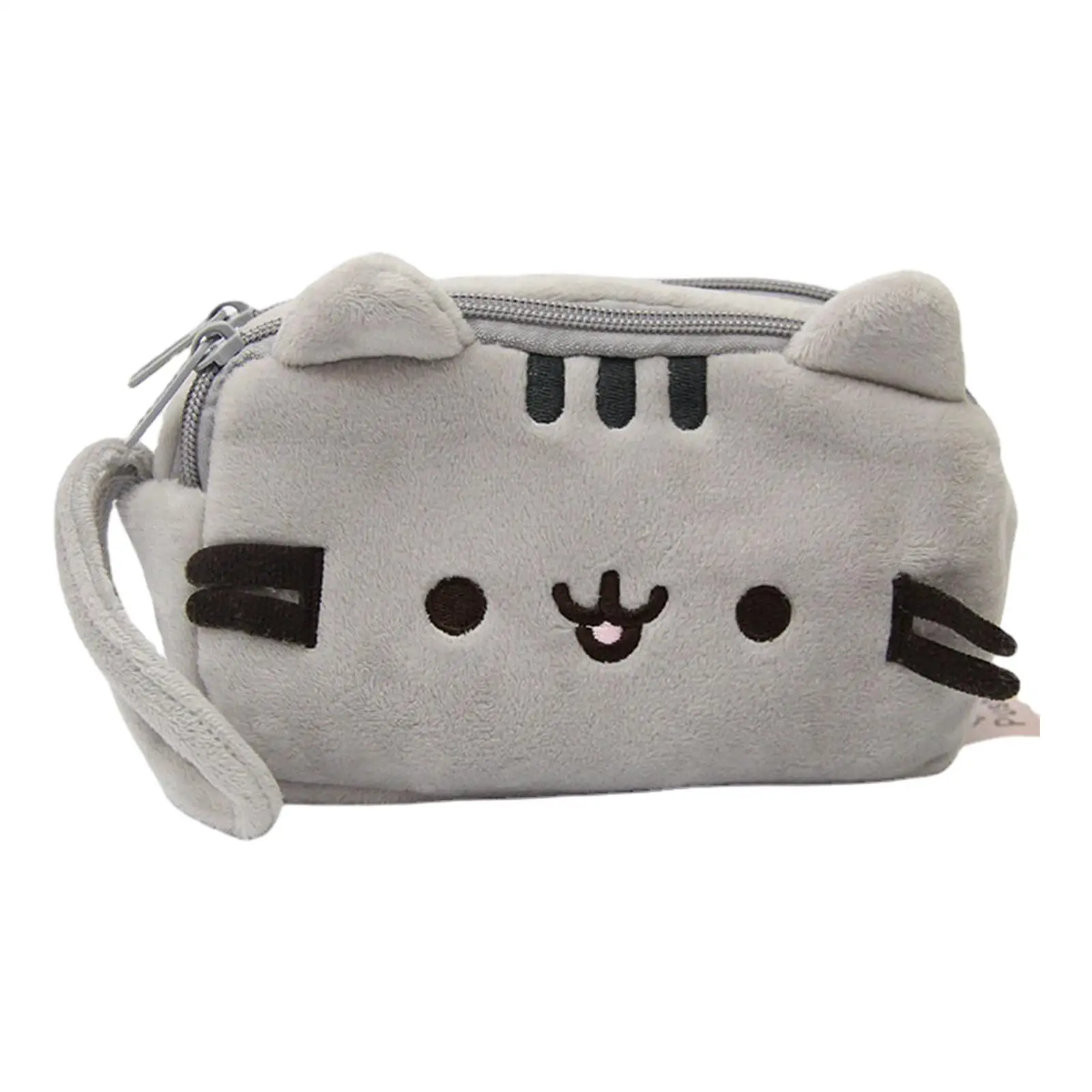 Plush Pencil Case Cute Cat Makeup Bag Large Capacity Portable Pencil Bag